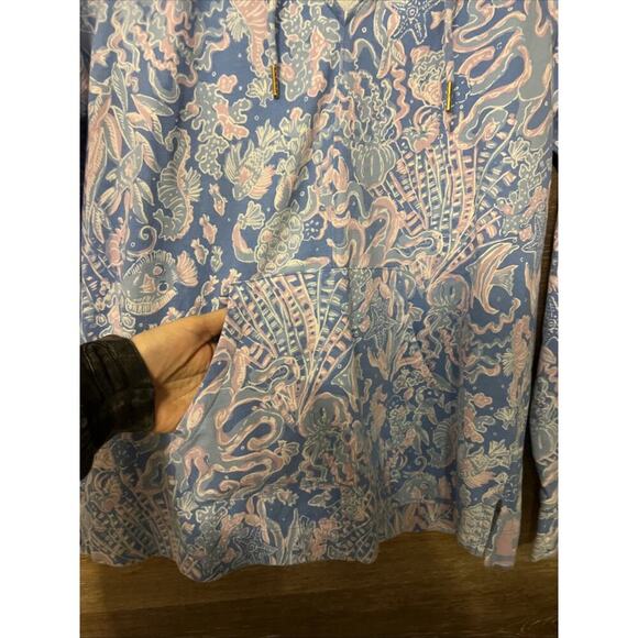 Lilly Pulitzer MEDIUM BocaBlue Sea What Sea CASSI POPOVER Pullover Sweater - Picture 4 of 9